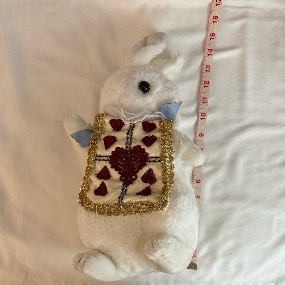 Leg Avenue White Rabbit Tote with Red and Gold Accents
